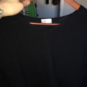 black knit sweater